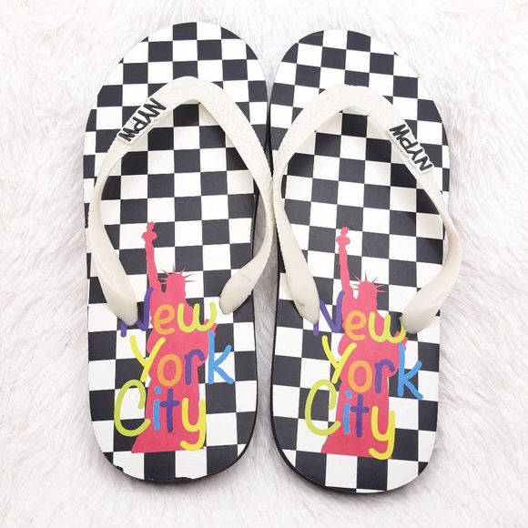 NYPW Women's "NEW YORK CITY GRAPHICS" Thong Flip Flops (Size Small 5- 6) NEW!!! - Picture 3 of 5
